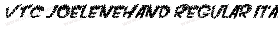 VTC JoeleneHand Regular Italic字体转换